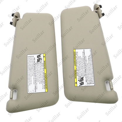 2pcs For 2007-2011 Toyota Camry Tan Beige Sun Visor Pair Left Right 2.4 2.5 3.5L