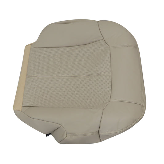For 2002 Cadillac Escalade Driver Bottom Perforated Leather Seat Cover Tan