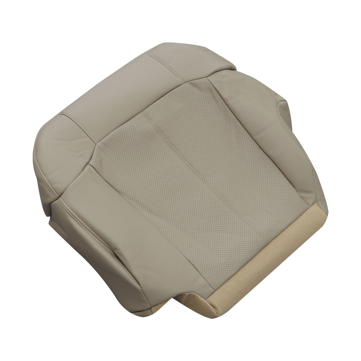 For 2002 Cadillac Escalade Driver Bottom Perforated Leather Seat Cover Tan