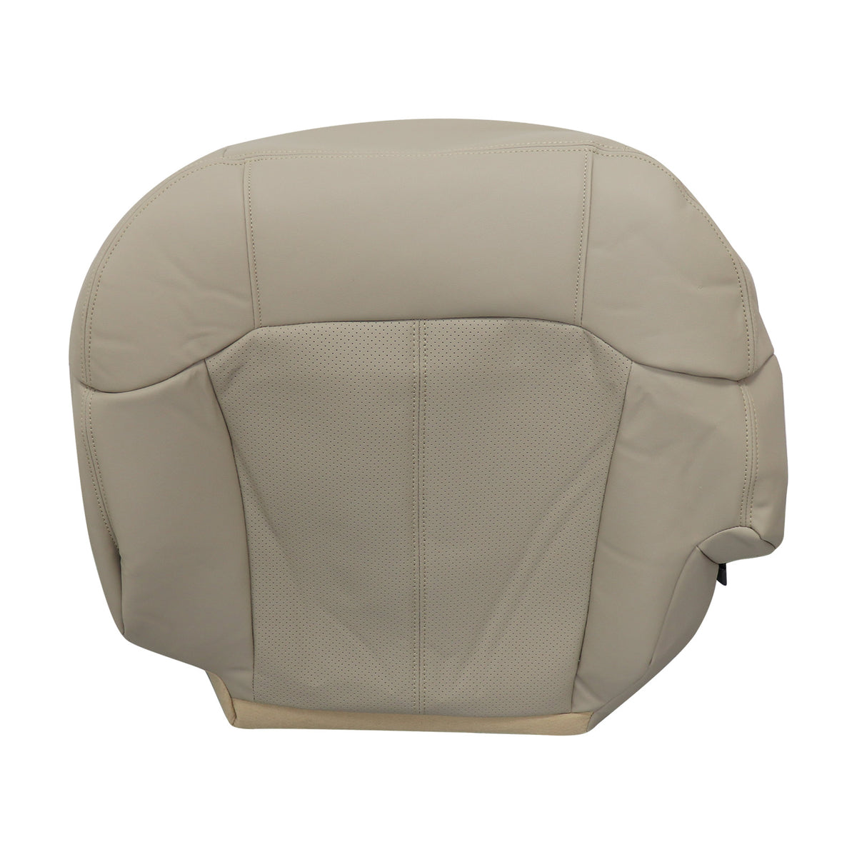 For 2002 Cadillac Escalade Driver Bottom Perforated Leather Seat Cover Tan