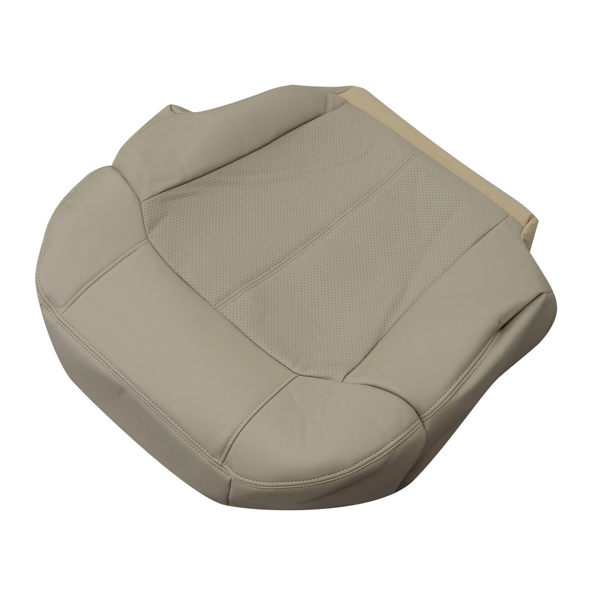 For 2002 Cadillac Escalade Driver Bottom Perforated Leather Seat Cover Tan