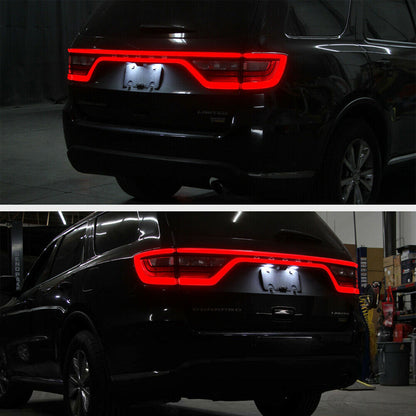 Fit 14-21 Dodge Durango Super White LED License Plate Light Bulbs Assembly Set