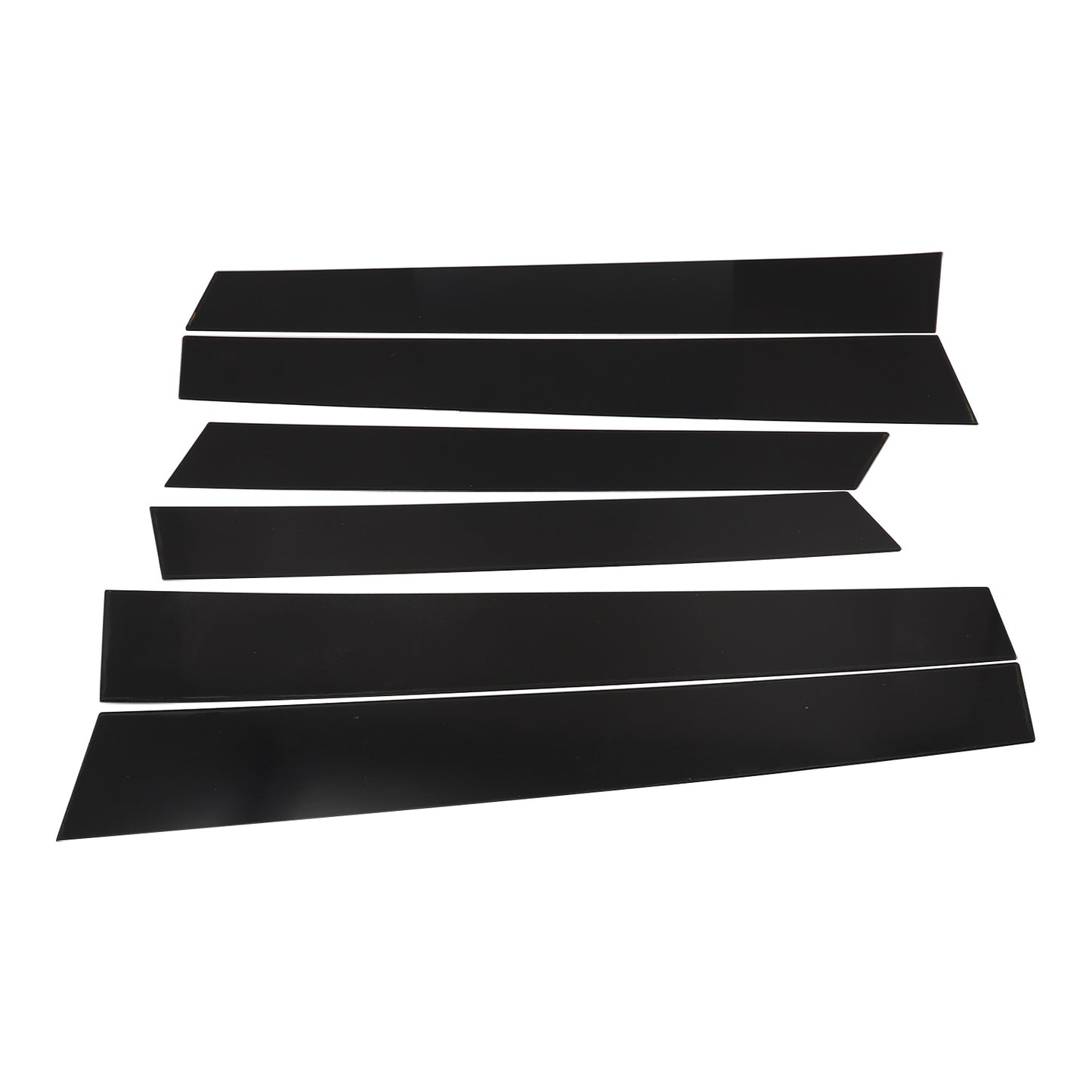 Black Window Pillar Posts Door Trim Piano Cover For Honda CRV 2007-2011 6pc Set