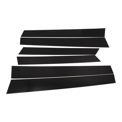Black Window Pillar Posts Door Trim Piano Cover For Honda CRV 2007-2011 6pc Set