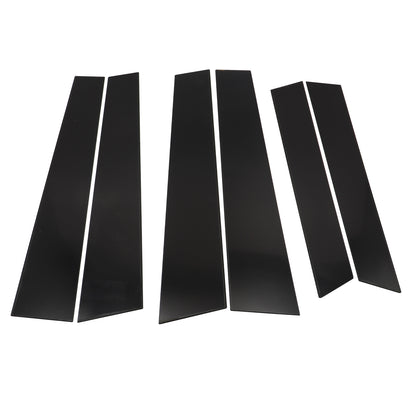 Black Window Pillar Posts Door Trim Piano Cover For Honda CRV 2007-2011 6pc Set
