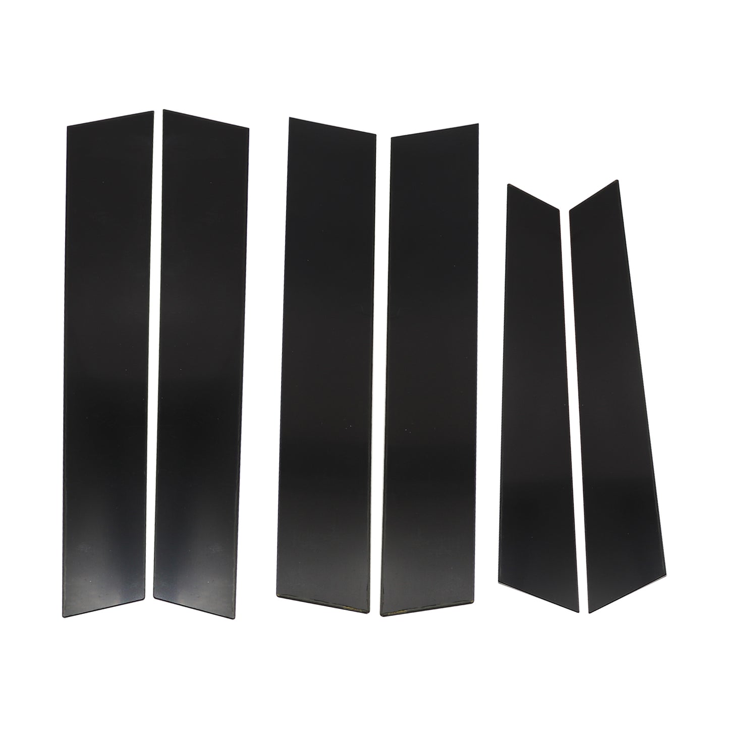 Black Window Pillar Posts Door Trim Piano Cover For Honda CRV 2007-2011 6pc Set