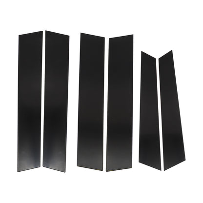 Black Window Pillar Posts Door Trim Piano Cover For Honda CRV 2007-2011 6pc Set