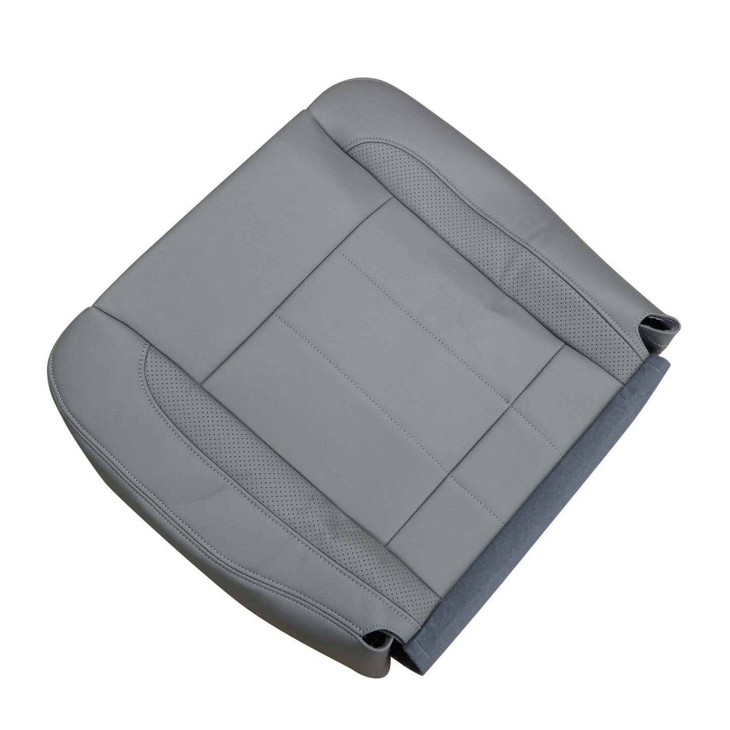 Passenger Bottom Leather Seat Cover Gray For 06-09 Dodge Ram 2500 3500 Laramie