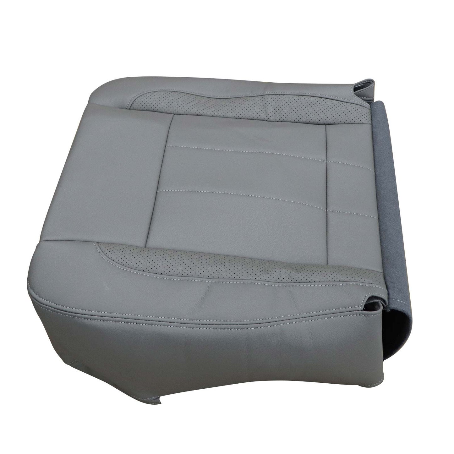 Passenger Bottom Leather Seat Cover Gray For 06-09 Dodge Ram 2500 3500 Laramie