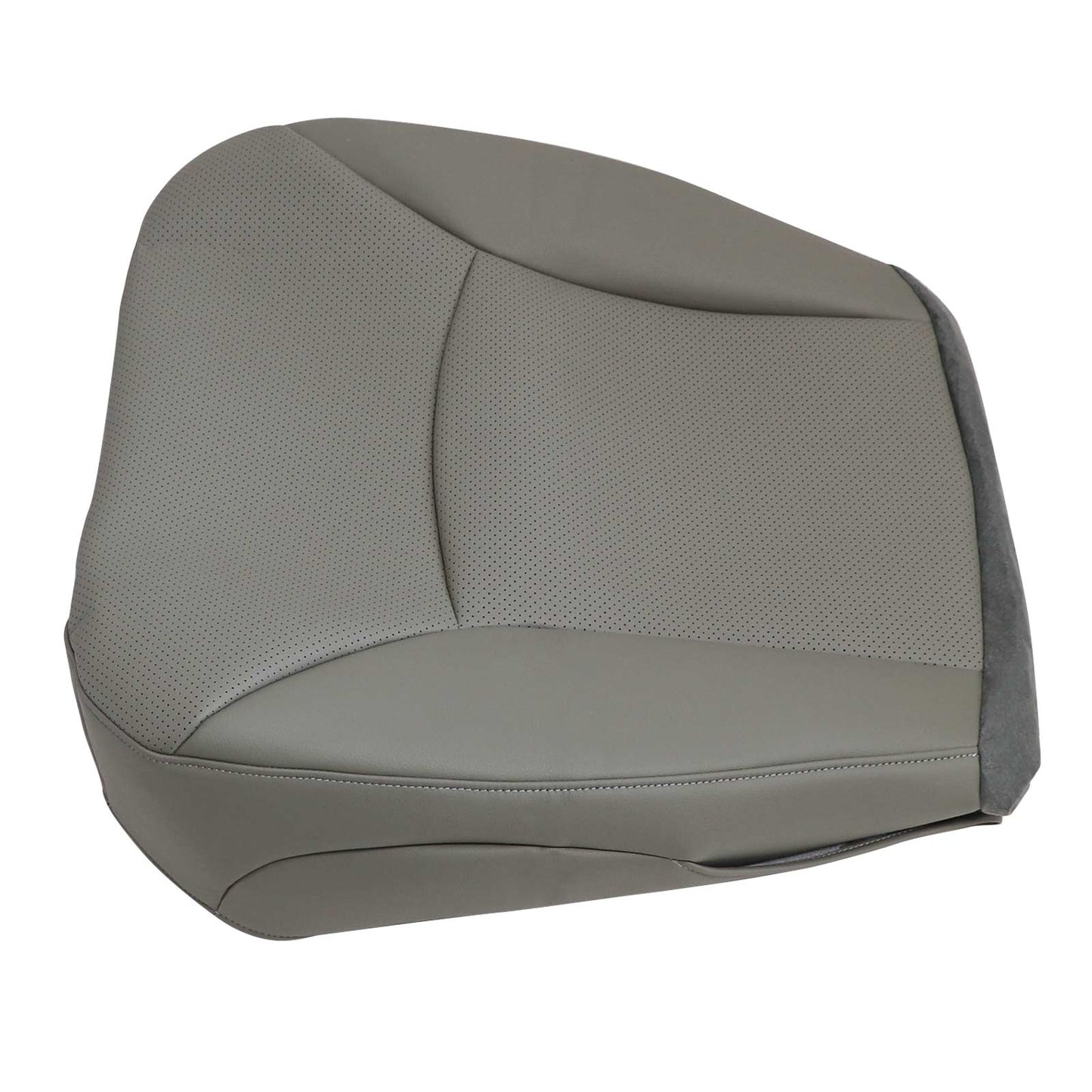 For 02-08 Ford E150 E250 E350 Van Passenger Bottom Perforated AC Seat Cover Gray