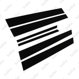 For Honda Accord 2003-2007 Sedan 4DR Black Window Door Pillar Posts Cover Trims