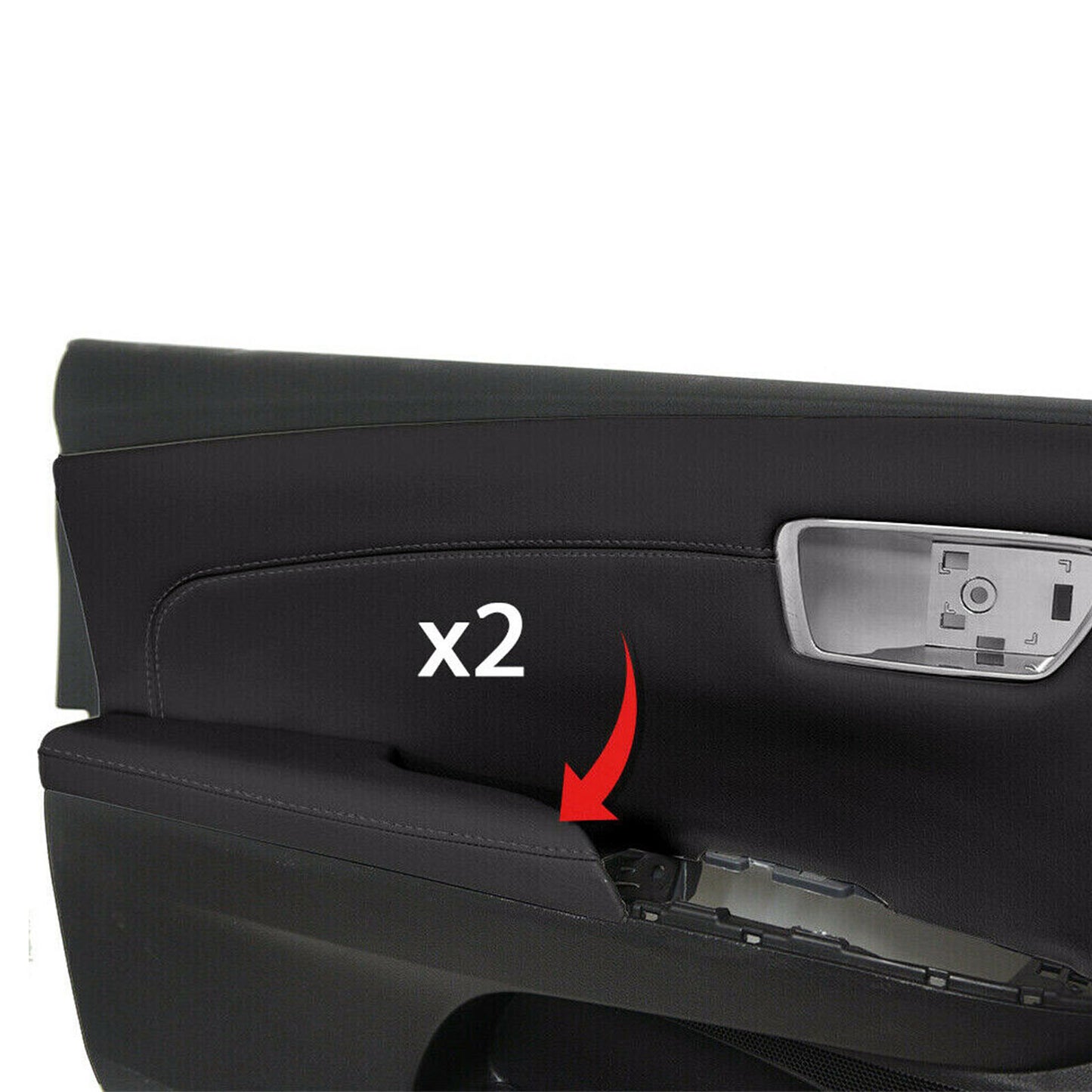 Fits 2013 2014 2015-2018 Toyota Avalon Leather Armrest Door Panel Cover Black
