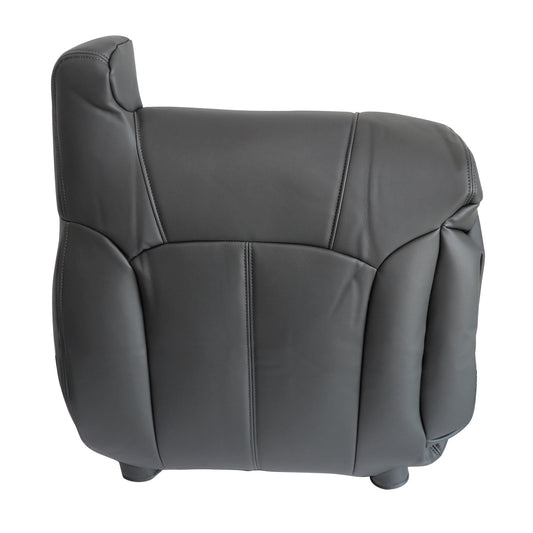 For 1999 2000-2002 Chevy Suburban Tahoe Passenger Top Leather Seat Cover Dk Gray