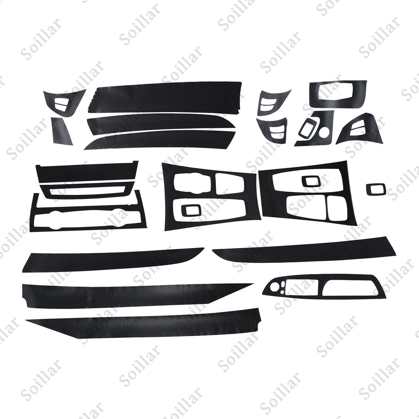 For BMW X5 E70 X6 E71 08-14 3D Carbon Fiber Pattern Interior Trim Decals Matte