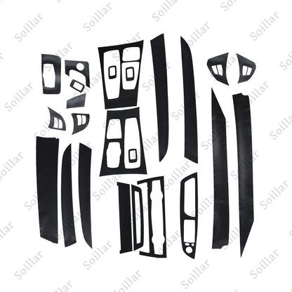 For BMW X5 E70 X6 E71 08-14 3D Carbon Fiber Pattern Interior Trim Decals Matte