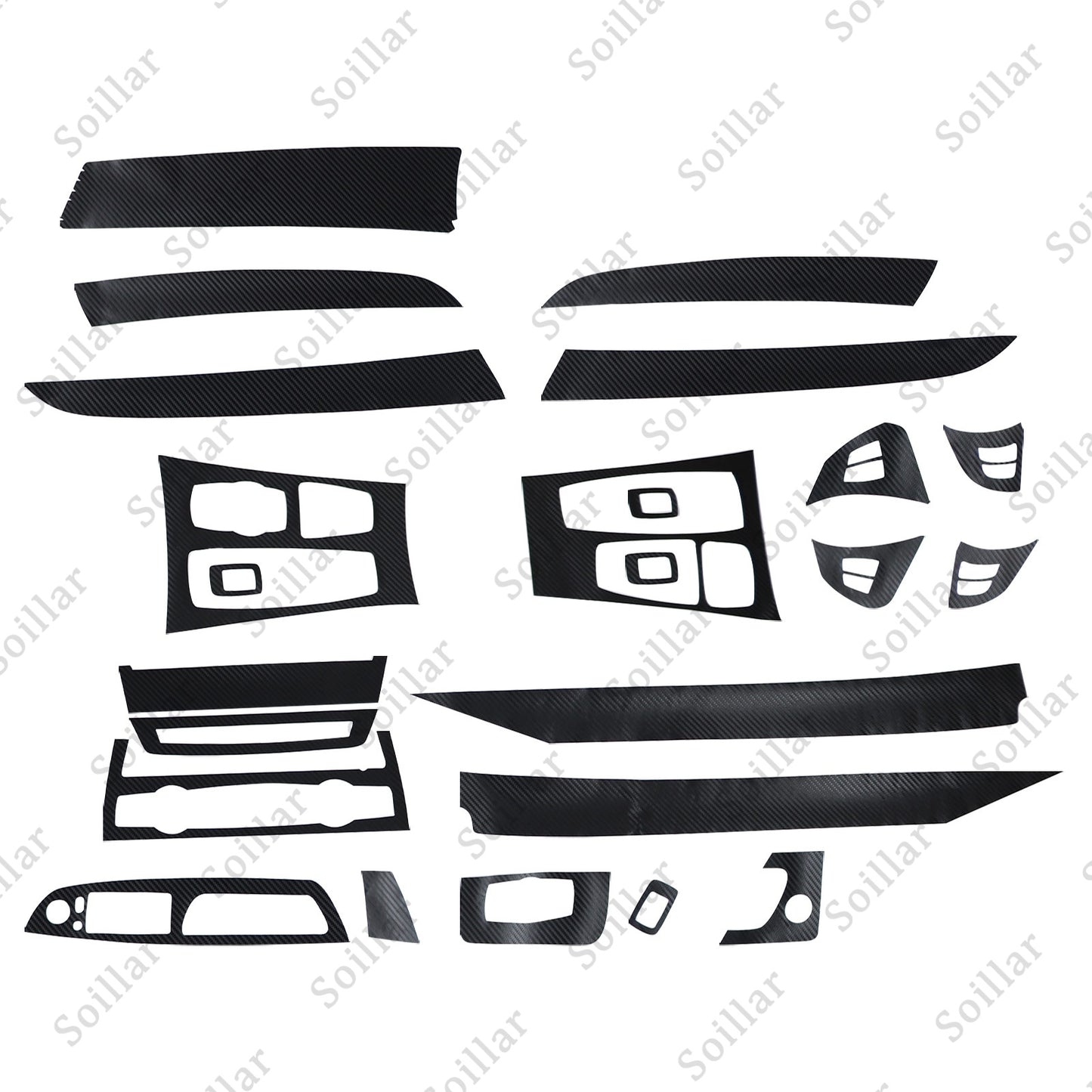 For BMW X5 E70 X6 E71 08-14 3D Carbon Fiber Pattern Interior Trim Decals Matte