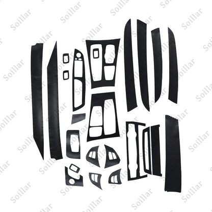 For BMW X5 E70 X6 E71 08-14 3D Carbon Fiber Pattern Interior Trim Decals Matte