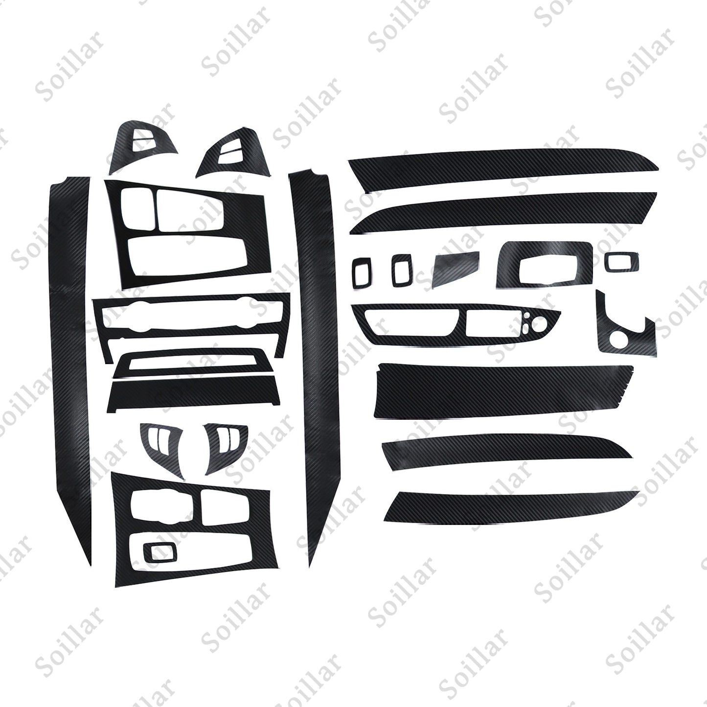 For BMW X5 E70 X6 E71 08-14 3D Carbon Fiber Pattern Interior Trim Decals Matte