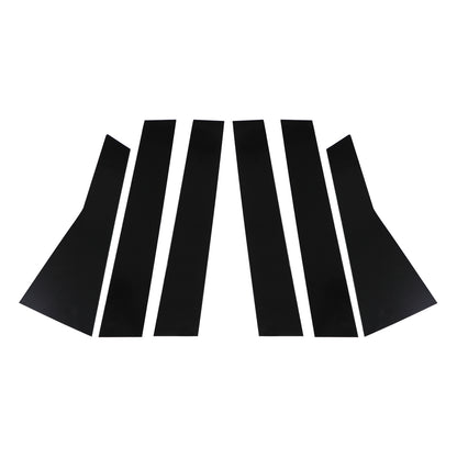Piano Black Pillar Posts for 2017-2022 Honda CRV 6pcs Set Window Trim Cover Kits