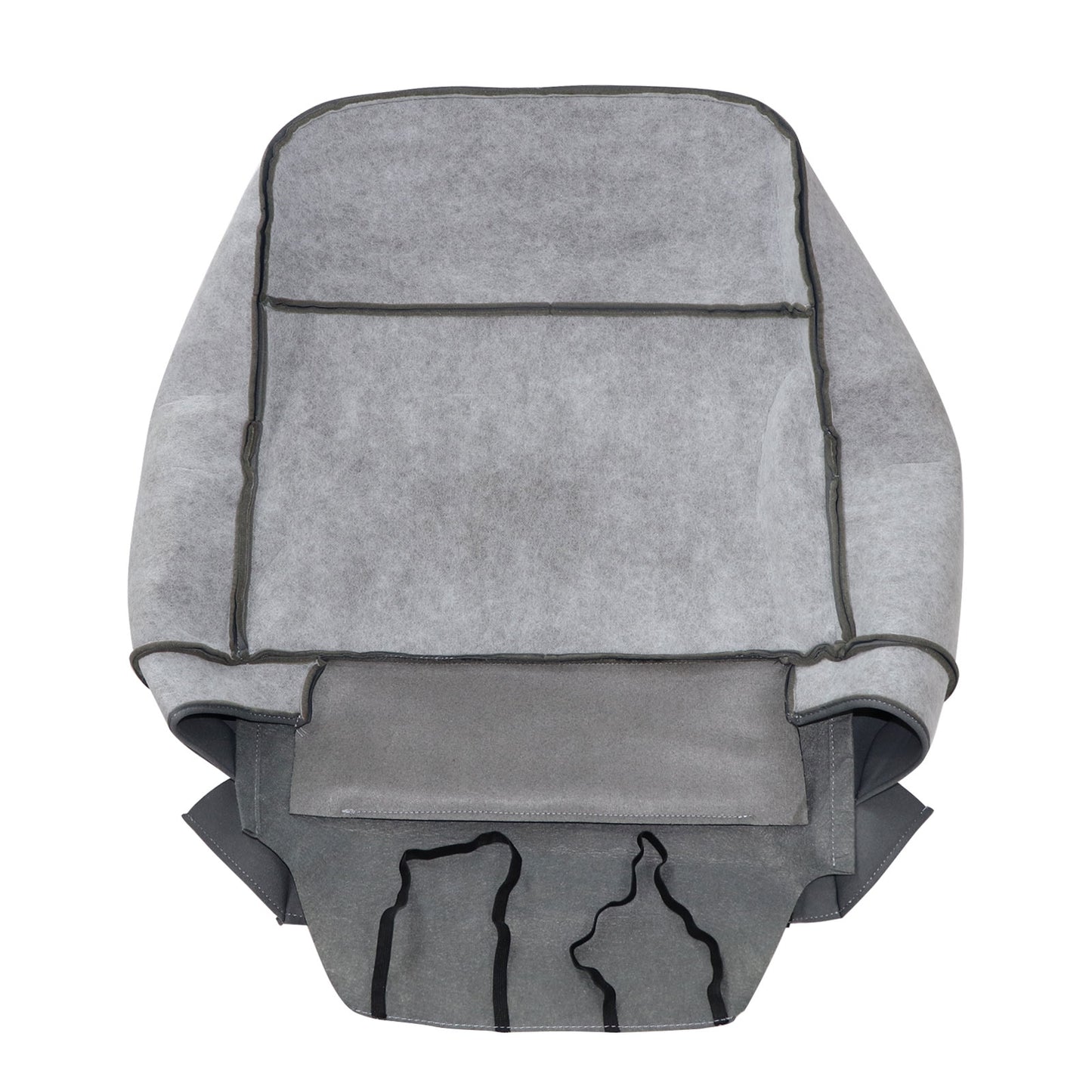 For 2013-2018 Dodge Ram 1500 2500 3500 Cloth Driver Lean Back Seat Cover Gray