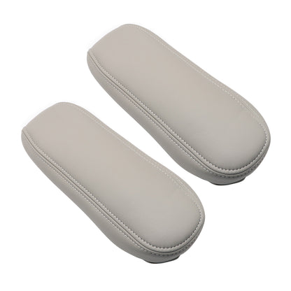 2 For Ford F250 F350 Excursion Lariat 99-07 Leather Seat Armrest Cover Dark Gray