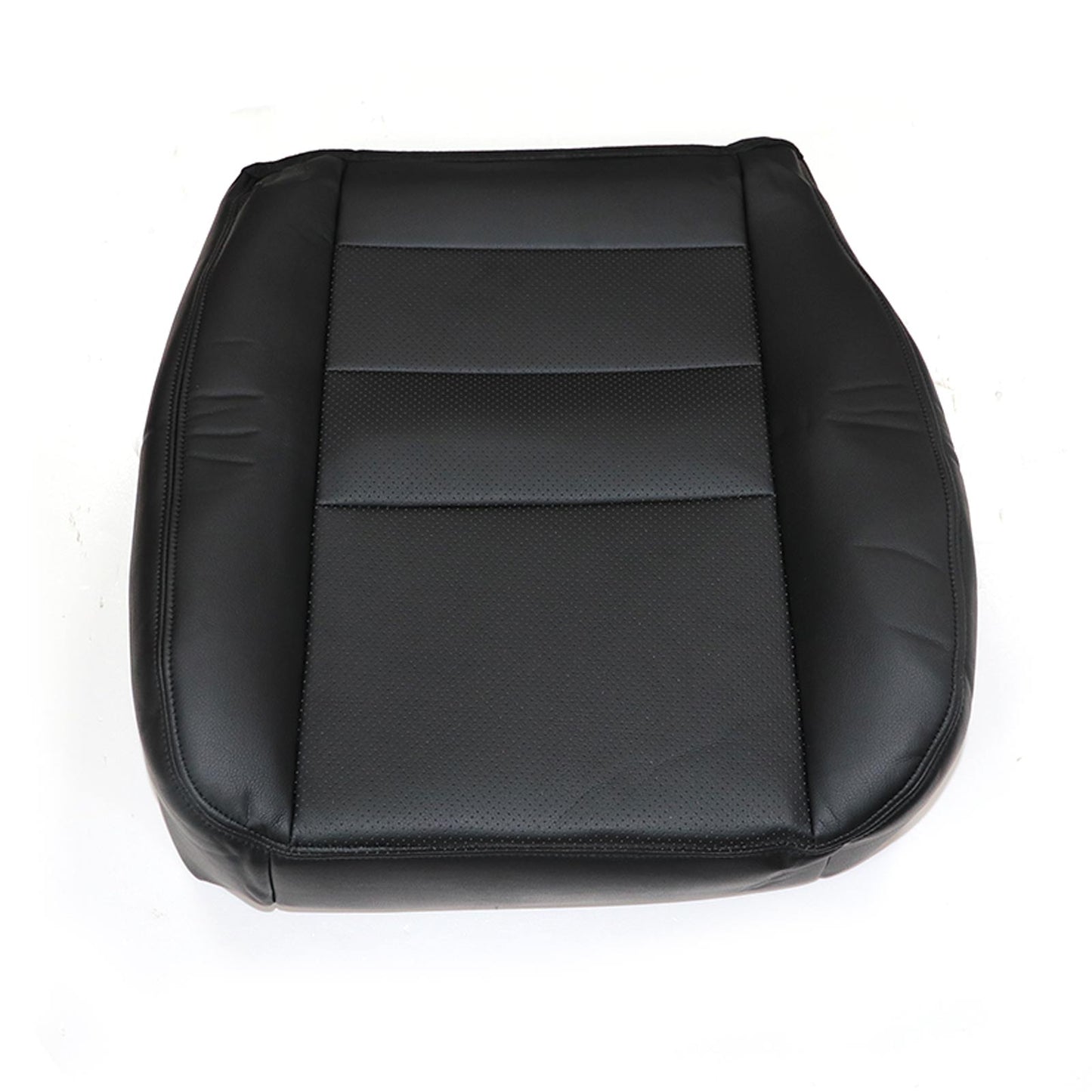For 2002-2007 Ford F250 Driver Bottom Perforated Leather Seat Cover Black