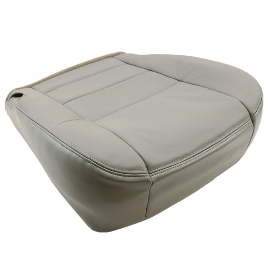 For 2002-2007 Ford F250 F350 Super Duty Driver Bottom Leather Seat Cover Gray