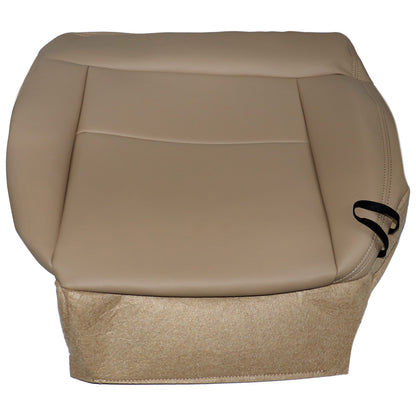 For 2005-2008 Ford F150 Lariat STX XL XLT Driver Bottom Leather Seat Cover Tan
