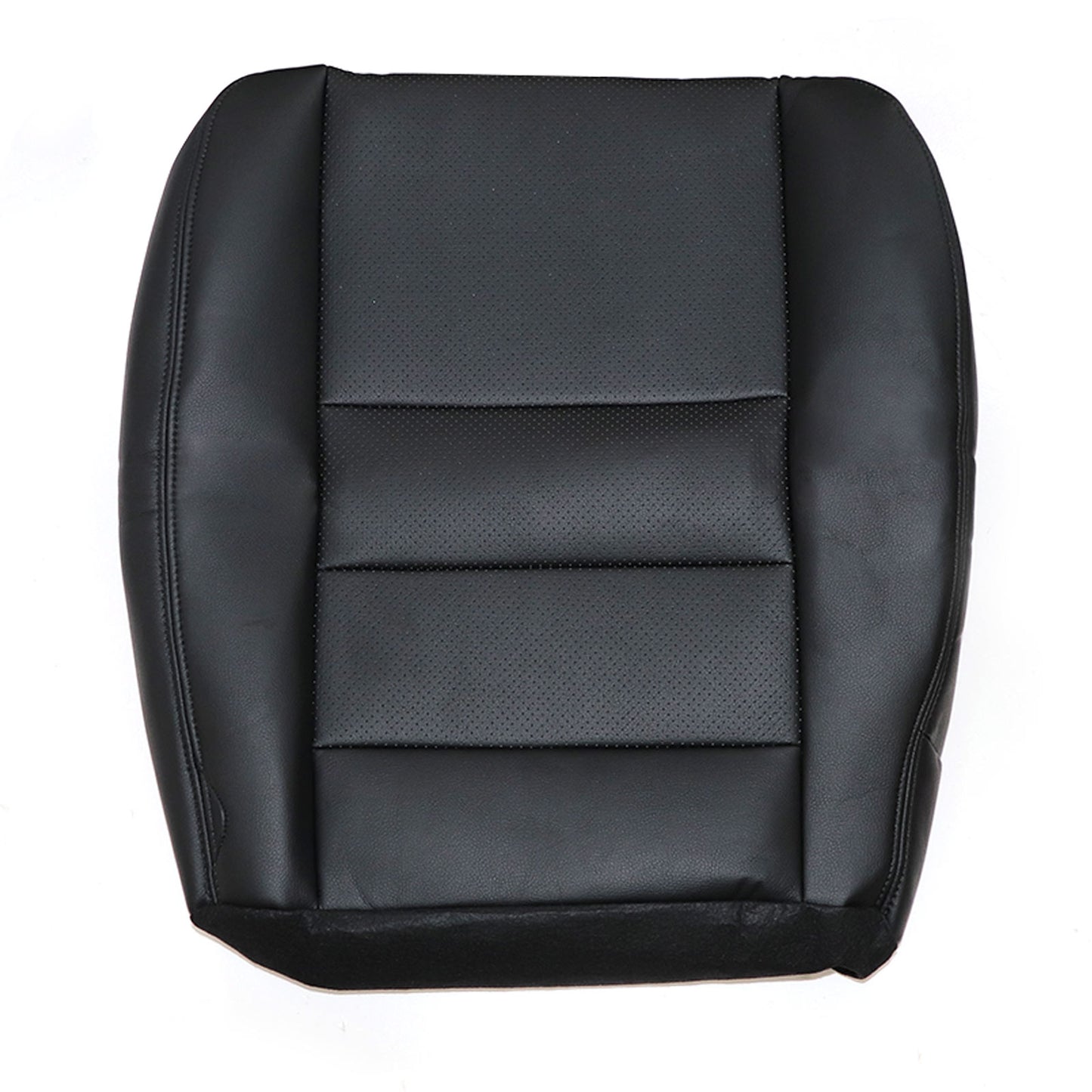 For 2002 2003 Ford F250 XLT Passenger Bottom Perforated Leather Seat Cover Black