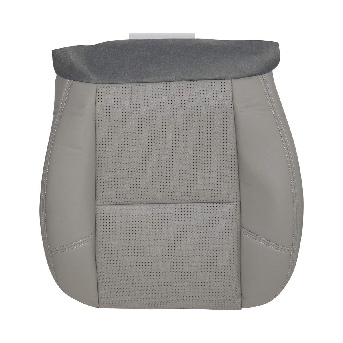 For 2007-2014 GMC Sierra Driver Bottom Perforated Leather AC Seat Cover Gray