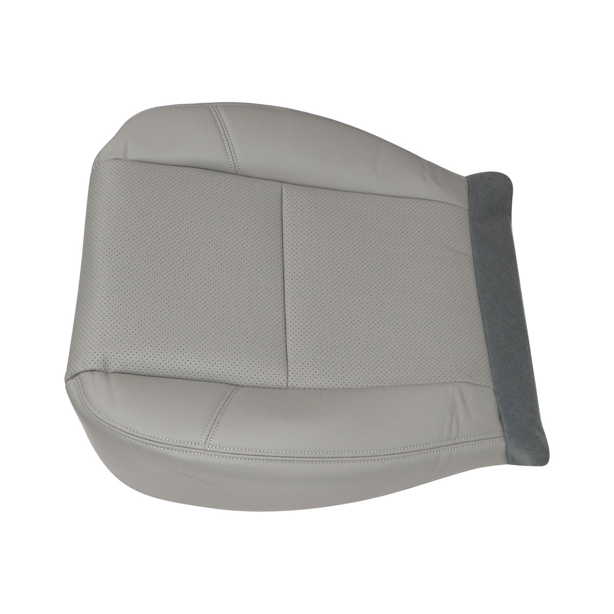 For 2007-2014 GMC Sierra Driver Bottom Perforated Leather AC Seat Cover Gray