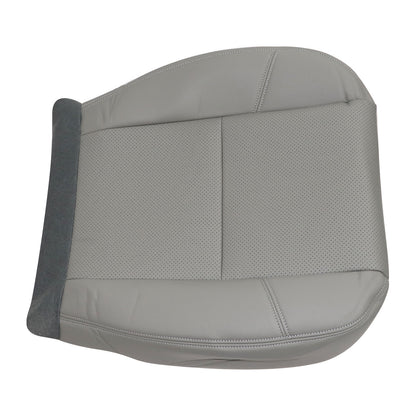 For 2007-2014 GMC Sierra Driver Bottom Perforated Leather AC Seat Cover Gray