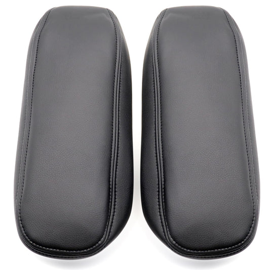 Leather Seat Armrest Cover For Ford F250 F350 Excursion Lariat 1999 2000 Black