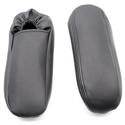 Leather Seat Armrest Cover For Ford F250 F350 Excursion Lariat 1999 2000 Black