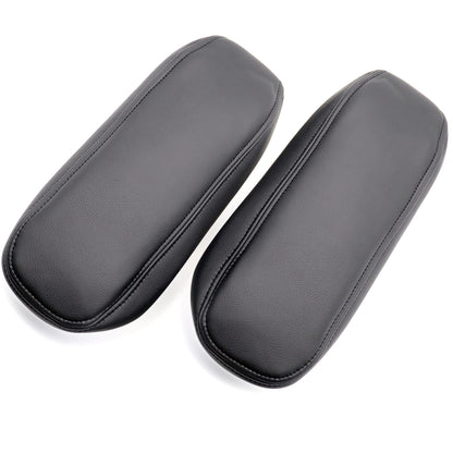 Leather Seat Armrest Cover For Ford F250 F350 Excursion Lariat 1999 2000 Black
