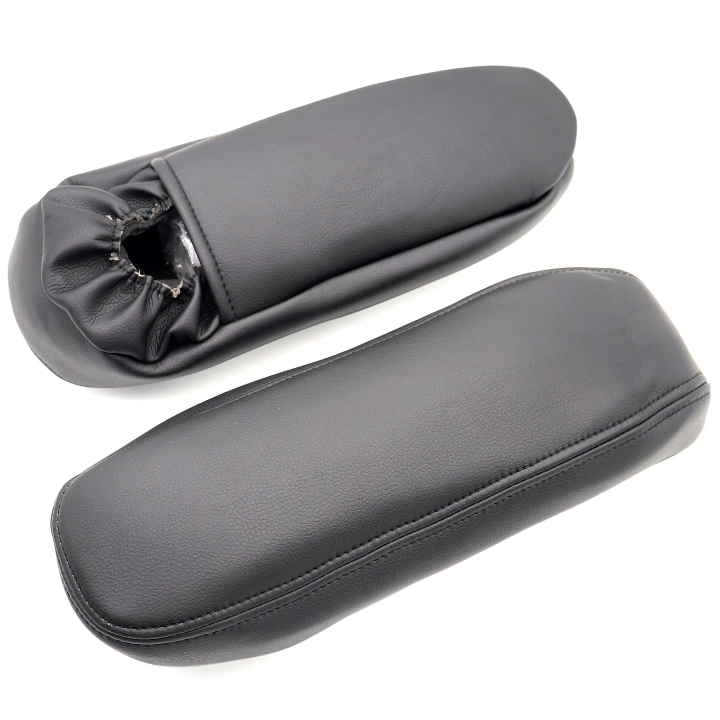 Leather Seat Armrest Cover For Ford F250 F350 Excursion Lariat 1999 2000 Black