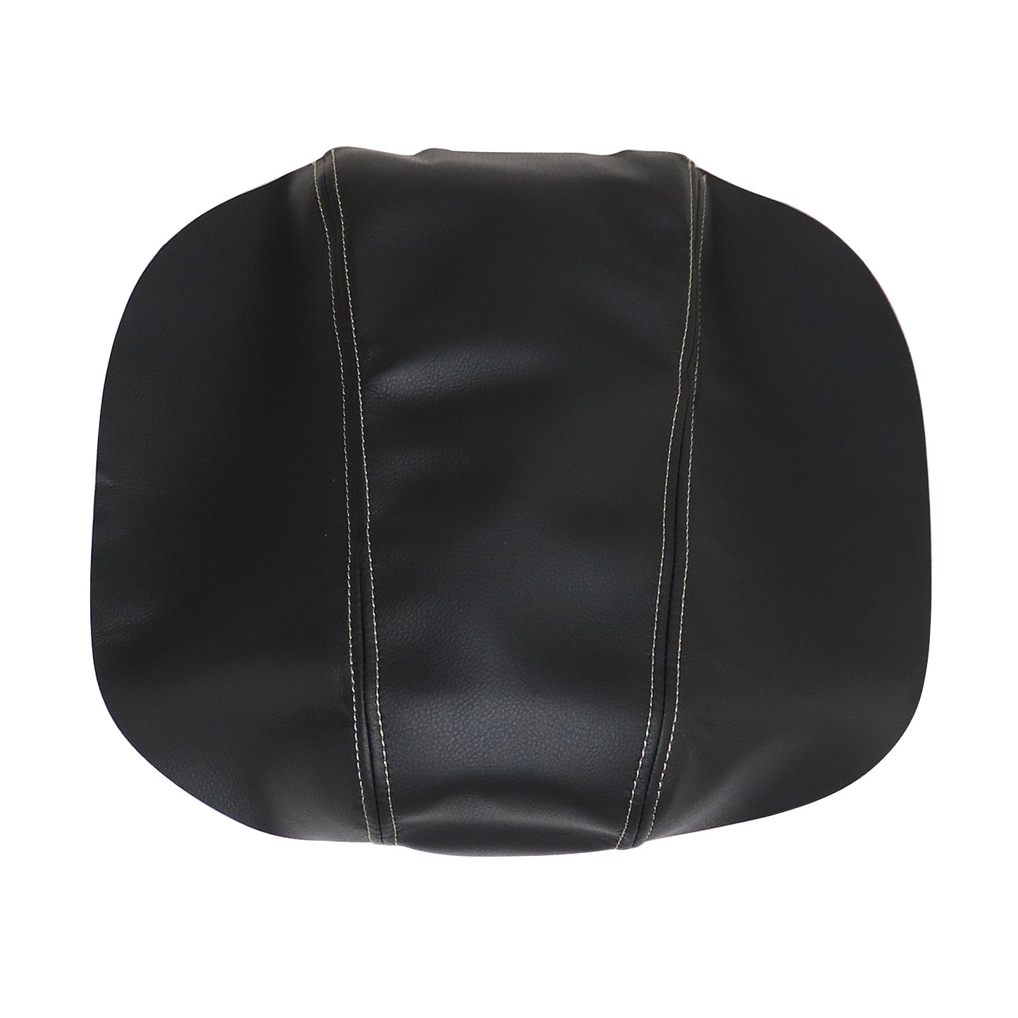 Black Leather Console Lid Armrest Cover Beige Stitch For Nissan Maxima 2016-2019