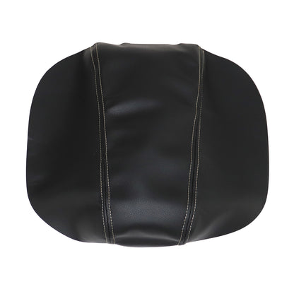 Black Leather Console Lid Armrest Cover Beige Stitch For Nissan Maxima 2016-2019