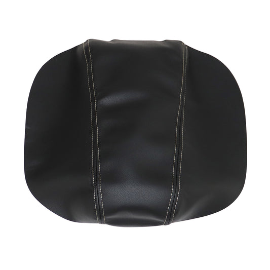 Black Leather Console Lid Armrest Cover Beige Stitch For Nissan Maxima 2016-2019