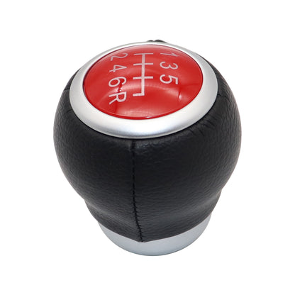 FOR 2004-2021 SUBARU IMPREZA WRX STI 6-SPEED SHIFT KNOB LEATHER SIX GEAR SHIFTER