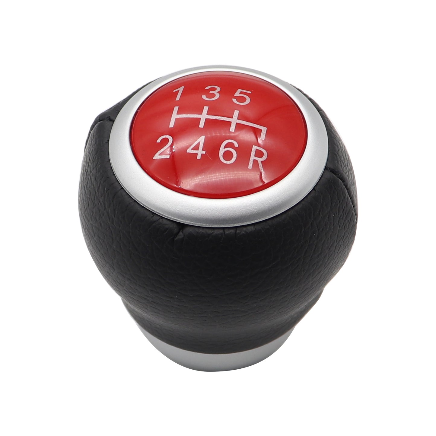 FOR 2004-2021 SUBARU IMPREZA WRX STI 6-SPEED SHIFT KNOB LEATHER SIX GEAR SHIFTER