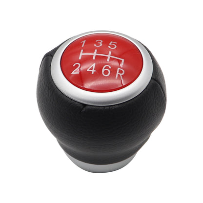 FOR 2004-2021 SUBARU IMPREZA WRX STI 6-SPEED SHIFT KNOB LEATHER SIX GEAR SHIFTER