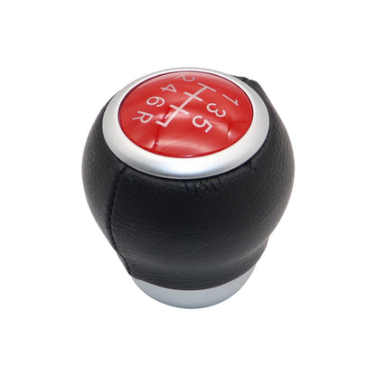 FOR 2004-2021 SUBARU IMPREZA WRX STI 6-SPEED SHIFT KNOB LEATHER SIX GEAR SHIFTER