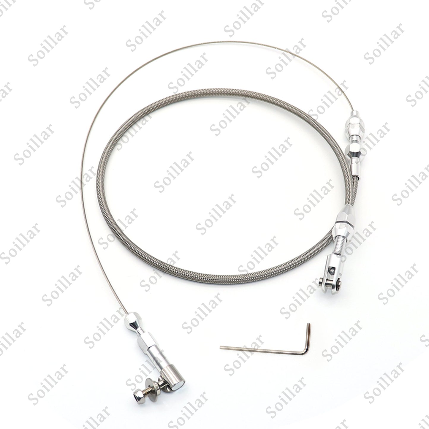 24" THROTTLE CABLE BRAIDED STAINLESS STEEL UNIVERSAL ACCELERATOR For FORD, CHEVY