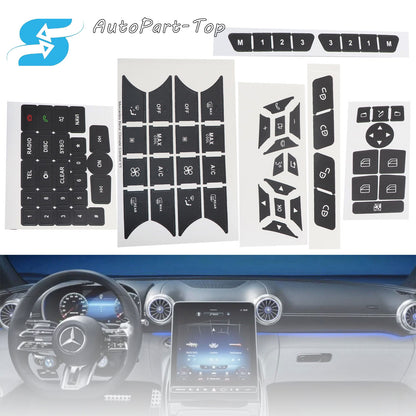 New Repair Button Door Steering A/C Window Radio Sticker fit Mercedes Benz C E