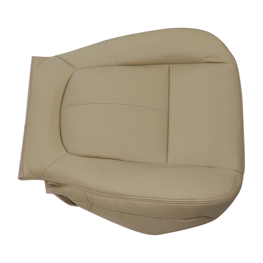 Driver Bottom Seat Cover Perforated Leather For Ford F250 Super Duty 2011-16 Tan