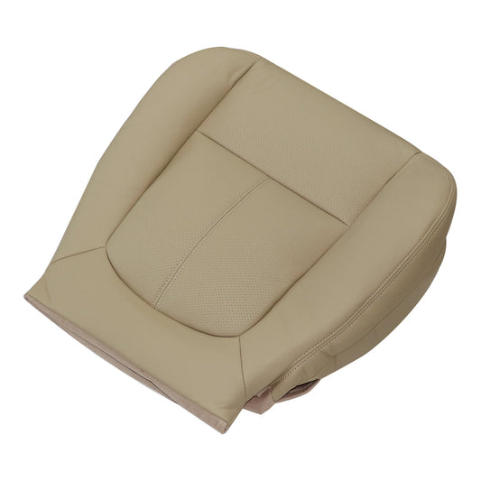Driver Bottom Seat Cover Perforated Leather For Ford F250 Super Duty 2011-16 Tan