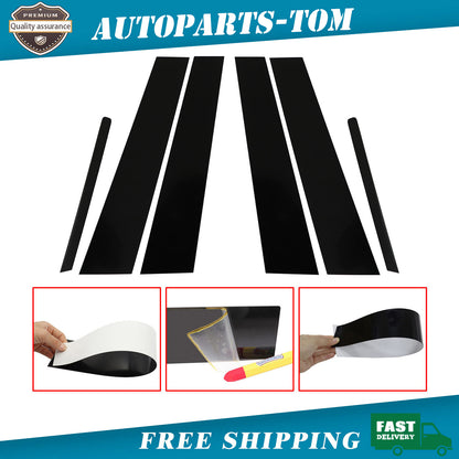 Fits Kia Optima 2011-2015 Glossy Black Door Window Pillar Posts Trim Cover Kit