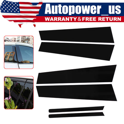 Fits Kia Optima 2011-2015 Glossy Black Door Window Pillar Posts Trim Cover Kit