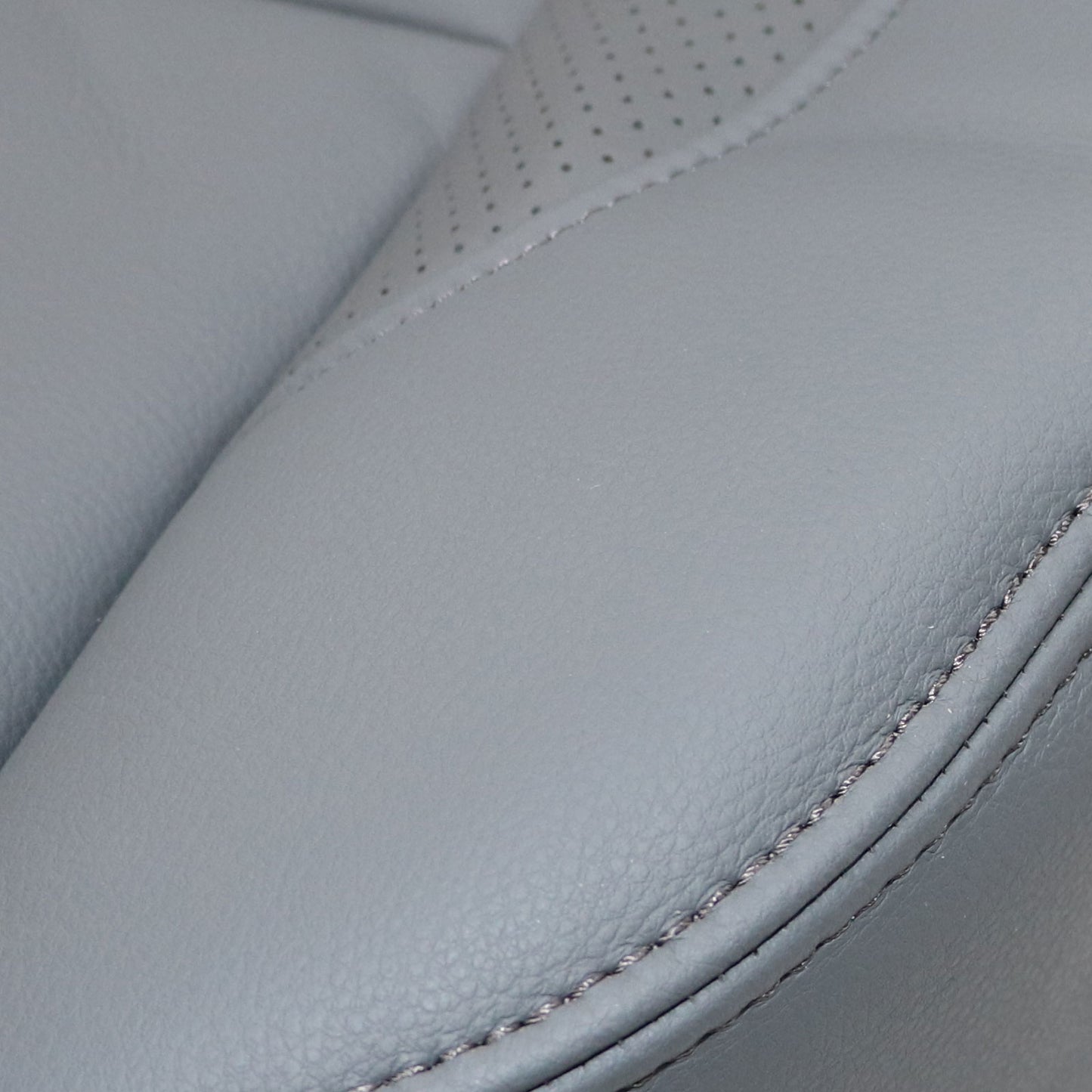 For 2006 07 2008 Dodge Ram 1500 Laramie Passenger Bottom Leather Seat Cover Gray